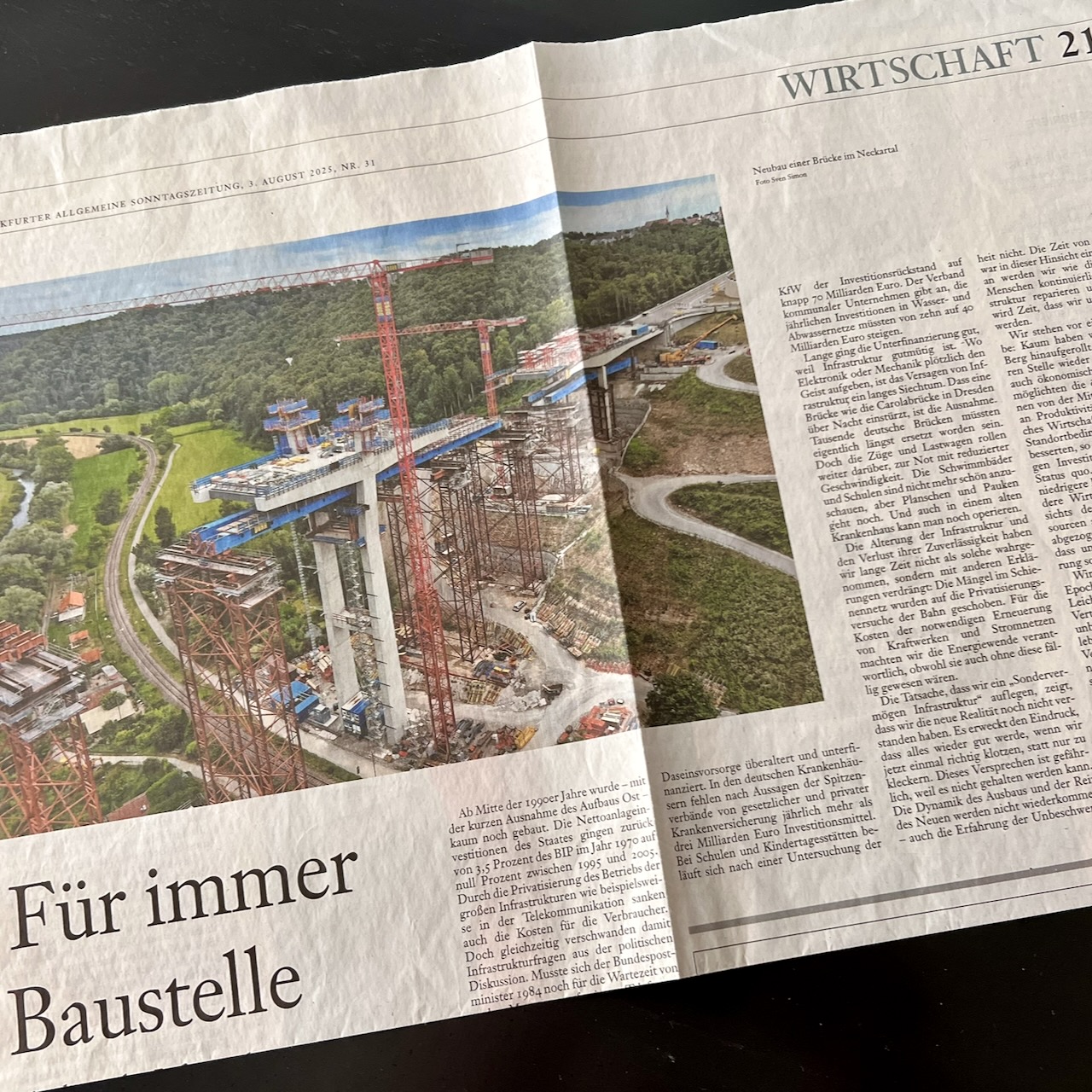 FAZ Artikel Für immer Baustelle